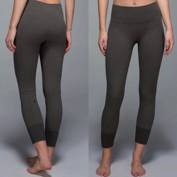 Lululemon Ebb To Street Pant Gray Size 8 Seamless Compression Active Legging - Picture 1 of 12